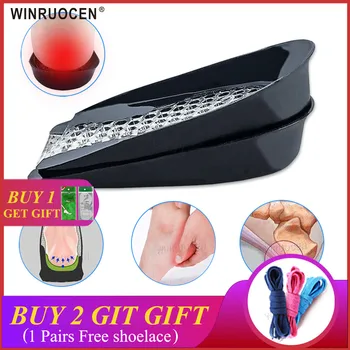 

1 Pair Heel Pad Insoles Cushion Shock Absorption Relief Foot Pain Soft Inserts Heel Cup Height Increase Women Men