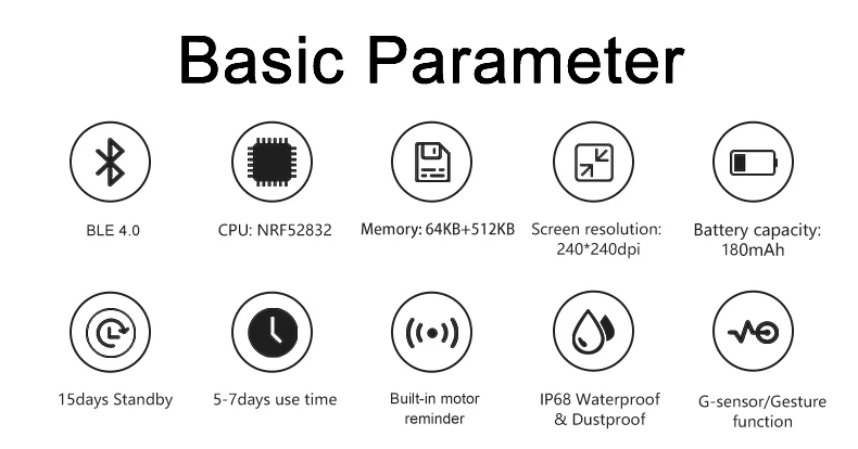 K9 Смарт-часы IP68 Водонепроницаемый BT4.0 фитнес мониторинг сердечного ритма секундомер 1,30 дюймов съемный ремешок наручные часы