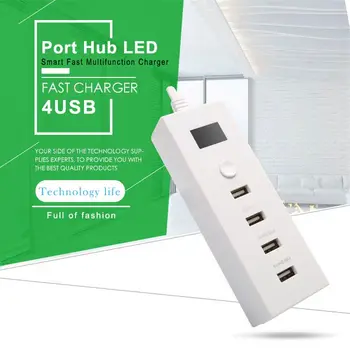 

4USB Port Hub LED Smart Multifunction Charger Wall Charger Power Strip US Plug