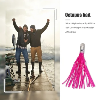 

Luminous Squid Skirts Fishing Lure Multi Jointed Swimbait Hard Artificial Bait 30cm/150g Soft Octopus Glow Artificial Bait