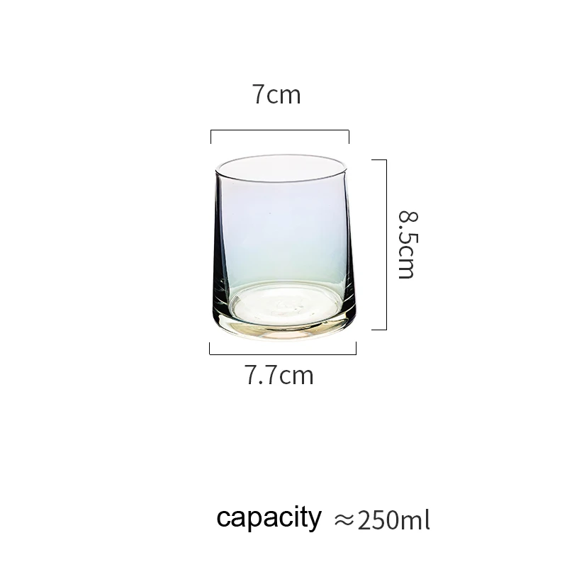 Креативные стаканы для виски с ионным покрытием, прозрачные стаканы для воды, домашние Свадебные стаканы для пива, лимон, посуда для напитков - Цвет: Multi-Color