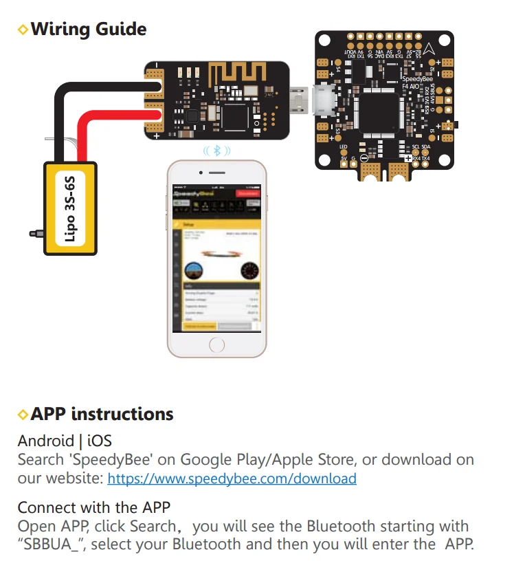 RunCam Speedybee Bluetooth USB адаптер 2-го поколения модуль поддерживается с iOS и Android для FPV полета контроллер квадрокоптера