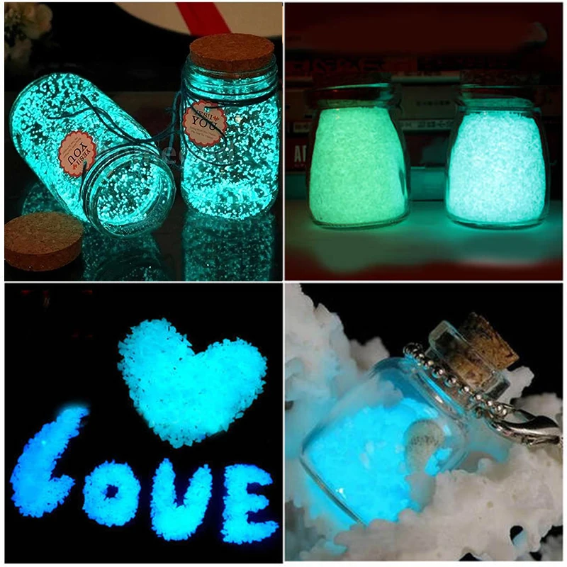 Luminous Sand 30g/Pack Luminous Sand for Garden Decoration In The Dark Pebbles Glowing Stone Wishing Bottle Walkways Aquariums Ornaments