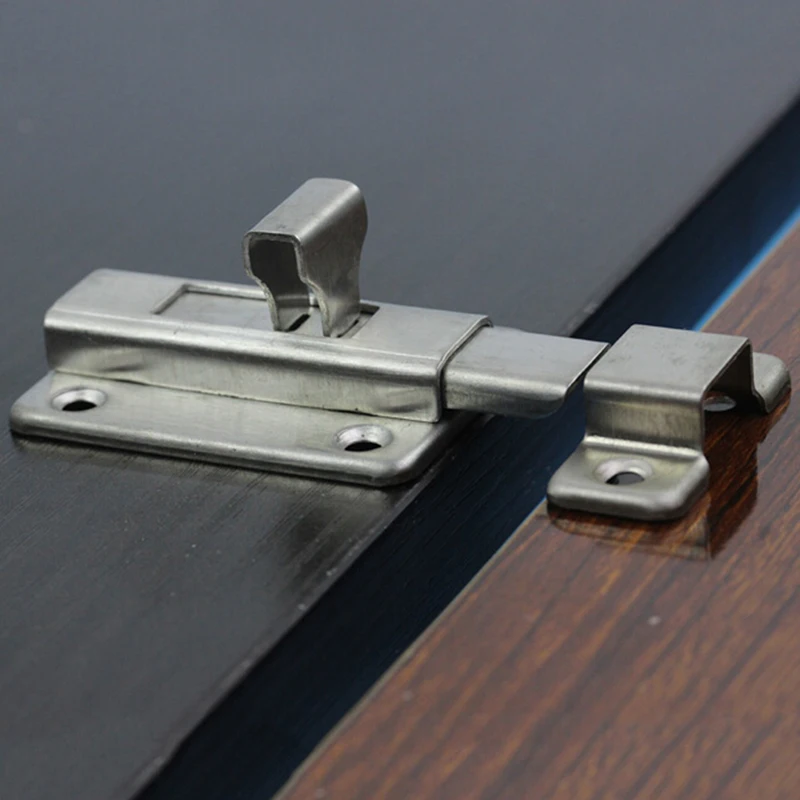 Stainless Steel 2/3/4 inch Door Bolts Hardware Small Latches Buckles Sliding Lock Barrel Bolt Security Anti-Theft Door Deduction