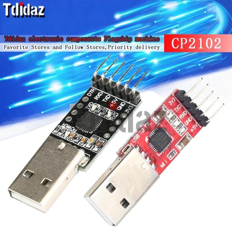 CP2102 USB 2 0 к UART TTL 5-контактный модуль разъема последовательный преобразователь STC