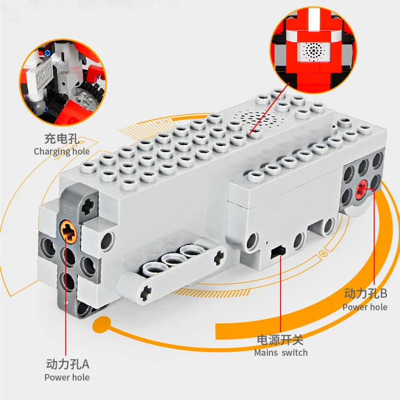 

Yuxing Robot Series APP Remote Control 2.4G Wireless Dual-Mode Remote Control Wisdom Made Era Children Building Blocks Toy