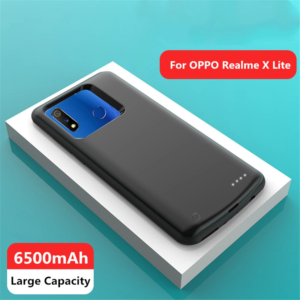 6500 мАч зарядное устройство чехол для OPPO Realme X Lite чехол для зарядки внешний аккумулятор power bank чехол