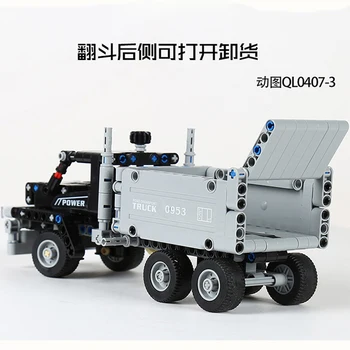 

Technic truck Building Bricks Heavy Dump Truck Car vehicle Model Set Toys for Children Christmas Gifts QL0407 technic blocks