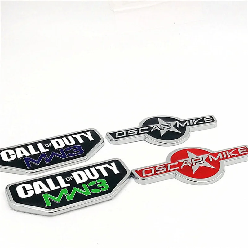 

1PC CALL OF DUTY MW3 Or OSC AR MIKE Modification Car Sticker For Fender Or Body 3D Badge Emblem Decal Auto Accessories