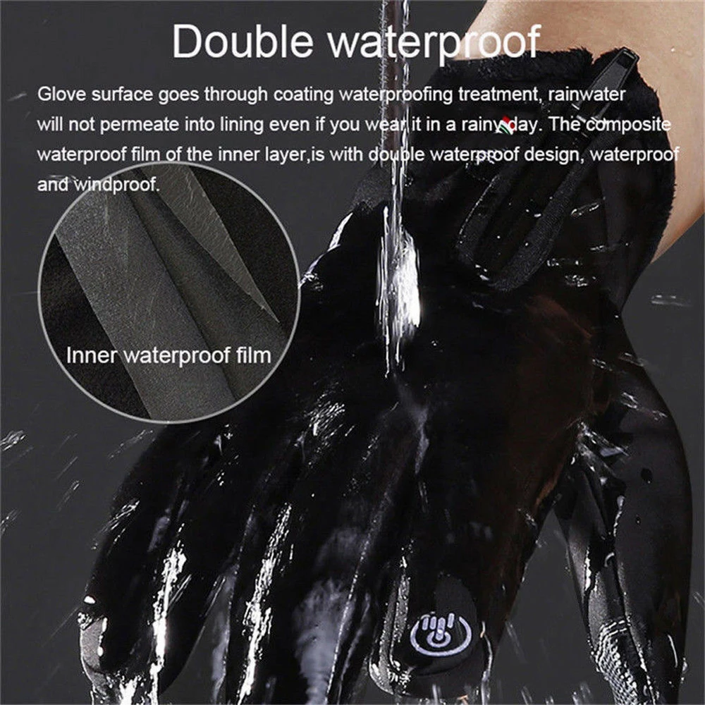 2019 Unisex Winter Thermal Ski Gloves Men Women Kids Fleece Touch Screen Snowboard Gloves Outdoor Waterproof Snow Motorcycle Skiing Gloves (19)