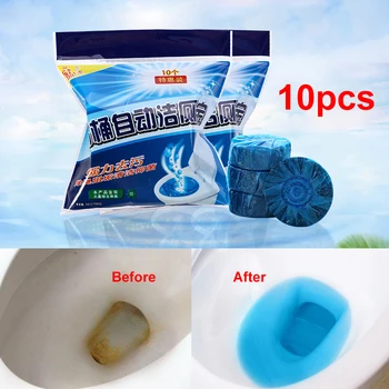 

10pcs Home And Living Automatic Toilet Cleaner Toilet Tank And Bathroom Cleaner Kitchen Toilet Bathtub Drain Cleaner Clean Sewer