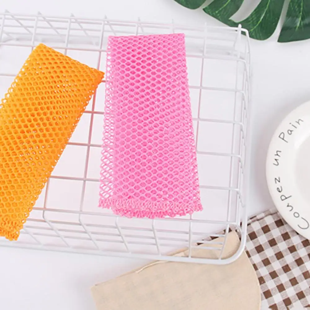 Mesh Dish Towel Two-piece Creative Home Cleaning Tool Multi-purpose Dishcloth Cleaning Easy To Clean