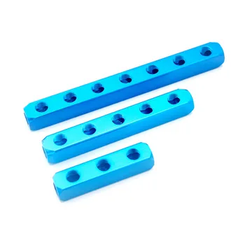 

1/2" PT Thread Port 2 3 4 5 6 Way Pneumatic Quick Connector Air Hose Aluminum Manifold Block Splitter Connector Fittings