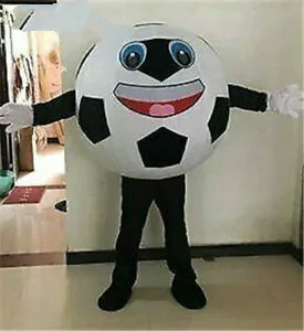 Футбольный костюм талисмана черного и белого цвета костюмы для костюмированной