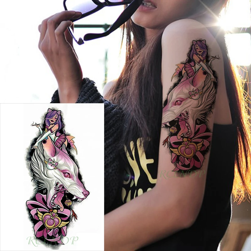 Водостойкая временная татуировка наклейка птица Роза временная татуировка флэш-тату tatouage сексуальный большой размер тела назад для девочек женщин - Цвет: Темно-синий