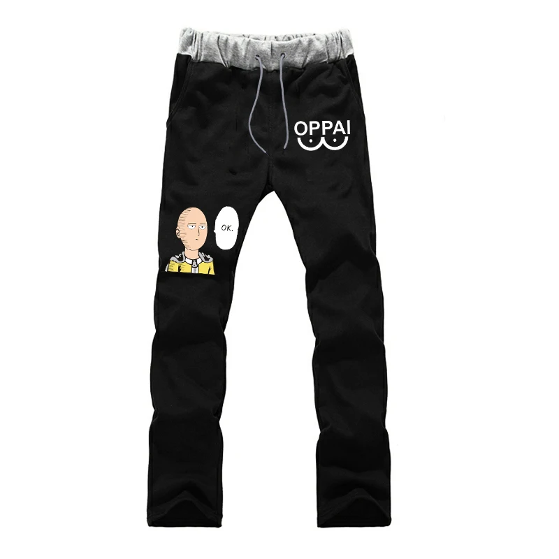 ONE PUNCH-MAN Модные Повседневные Дышащие мужские прямые штаны хлопковые бег трусцой длинные штаны