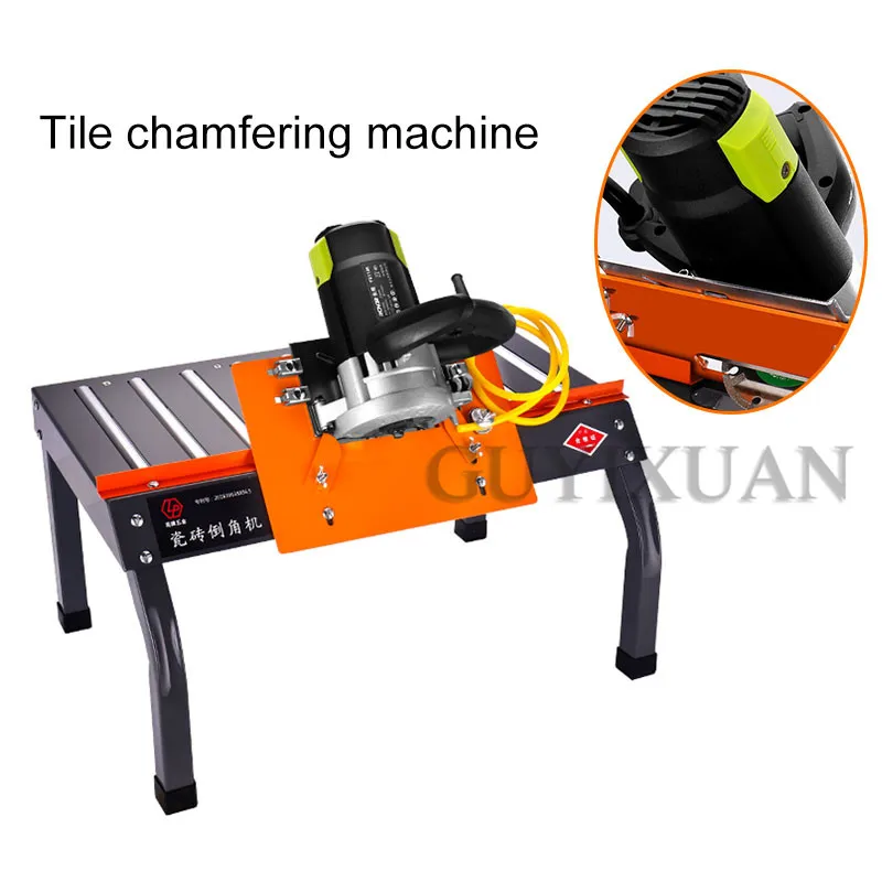 

220V Tile chamfering machine 45 degree dust-free edging cutting machine Desktop chamfer Decoration tile cutter