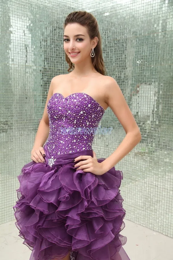 Женские платья,, дизайн, горячая распродажа, vestidos formales, оранжевые, фиолетовые, короткое платье со шлейфом, платья для выпускного вечера