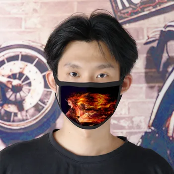 

Demon Slayer Kimetsu no Yaiba Hashibira Inosuke Cosplay Mask Tomioka Giyuu Cotton Half Face Masks Sports Breathable Props