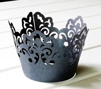 

50/100pcs Little Vine Lace Laser Cut Cupcake Wrapper Liner Baking Cup For Home Wedding / Birthday / Christmas Party Decoration