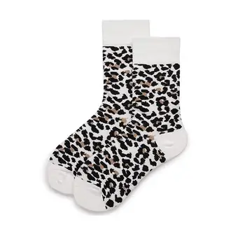 

Women Men Solid Leopard Cotton Sport Socks Ankle Sock Unisex Animal Ivory Base Short Winter Socks 5 pairs/ lot AL185SC