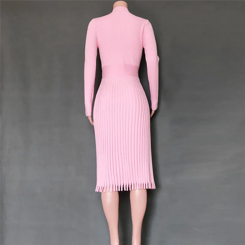 pleated sweater dress42
