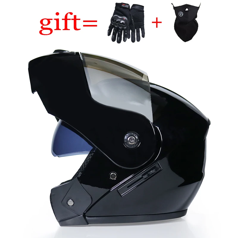 Последний DOT одобренный безопасный модульный флип мотоциклетный шлем Вояж гоночный двойной объектив шлем внутренний козырек добродетель-903 - Цвет: 1C