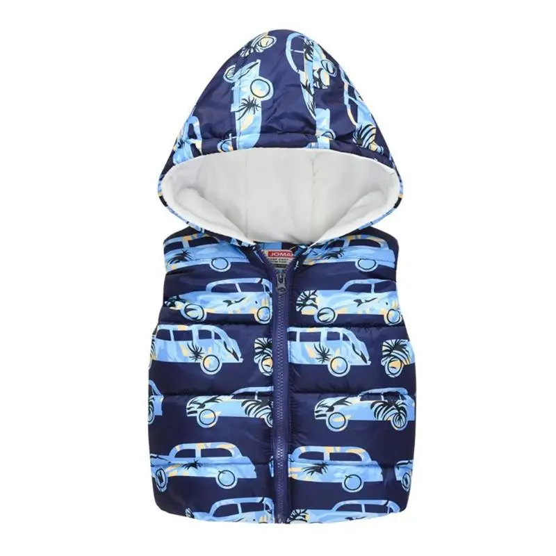 Детский зимний жилет на молнии для мальчиков и девочек популярный детский Повседневный жилет из полиэстера с милым принтом - Цвет: NO.16