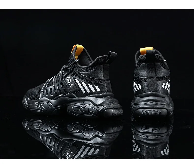 2019 осень все черные кроссовки воздухопроницаемые кроссовки для мужчин повседневная мужская обувь модные Tenis Masculino взрослые кроссовки