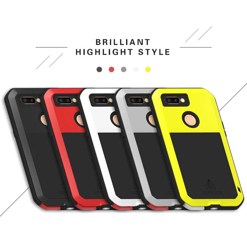 Алюминиевый металлический чехол LOVE MEI для OPPO R11s, мощный защитный противоударный водонепроницаемый чехол для OPPO R11s(6,01 дюйма
