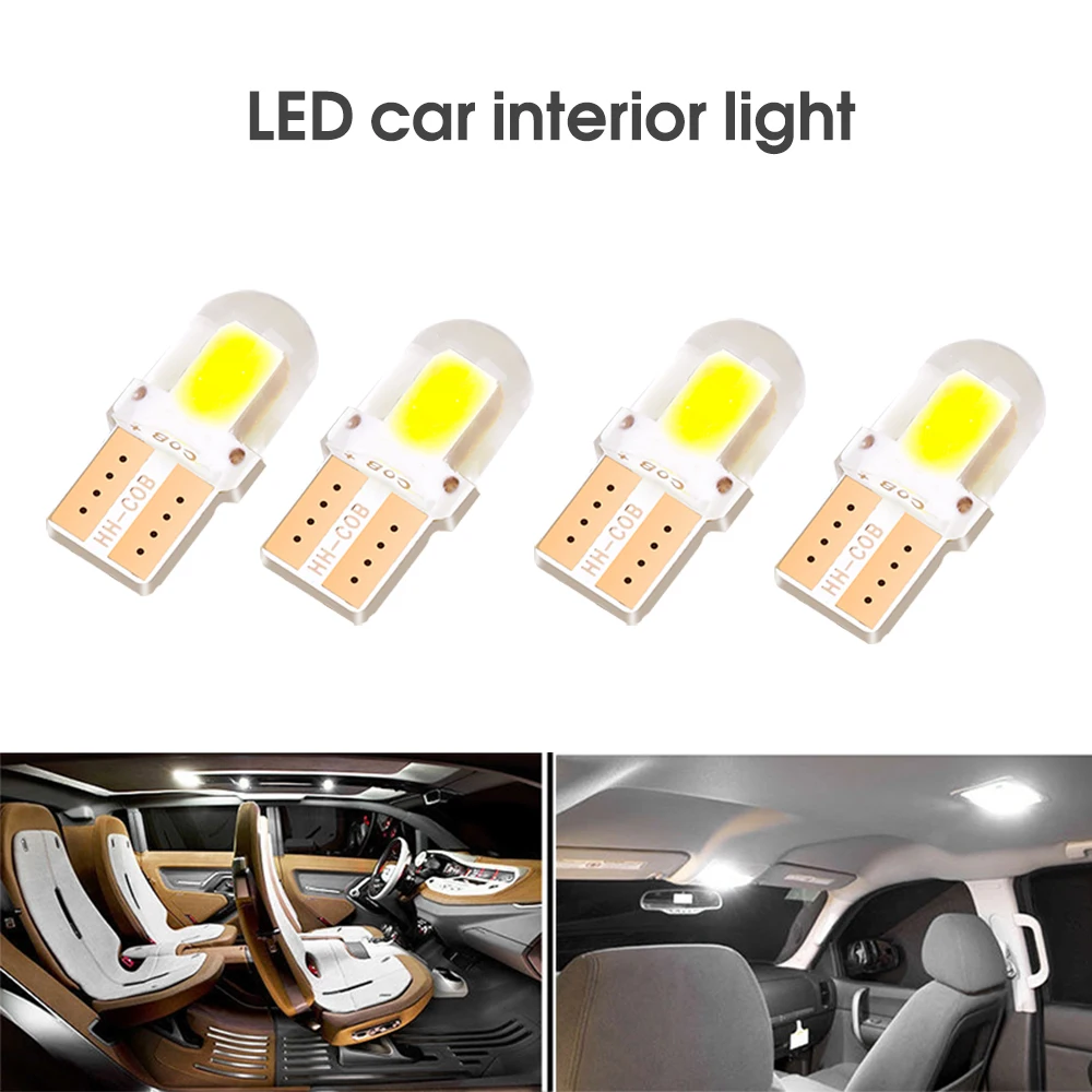 10 шт. Авто T10 светодиодный холодный белый 194 W5W 168 COB кварцевая Автомобильная