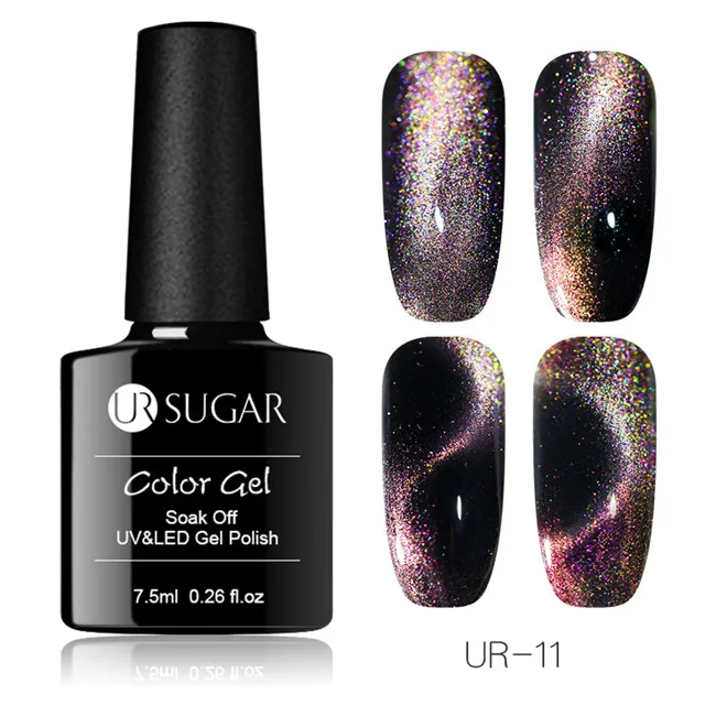 9D Cat Eye UV Gel 11 Ur Sugar 7,5 мл 9D Хамелеон для использования с магнитом Гель-лак для ногтей долговечный Сияющий лазер кошачий глаз гель для дизайна ногтей замачиваемый УФ светодиодный Гель-лак - Цвет: 9D Cat Eye UV Gel 11