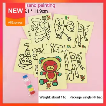 

Creative Diy Handmade Color Sand Painting Children Art Graffiti Color Picture Gift Crafts Painting Paper Sand Painting B8N8