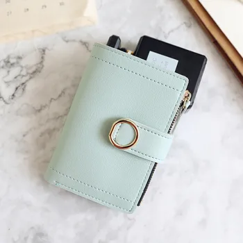 

Women Short Style Fashion Pure Color Lovely Coin Purse Card Holder Bag