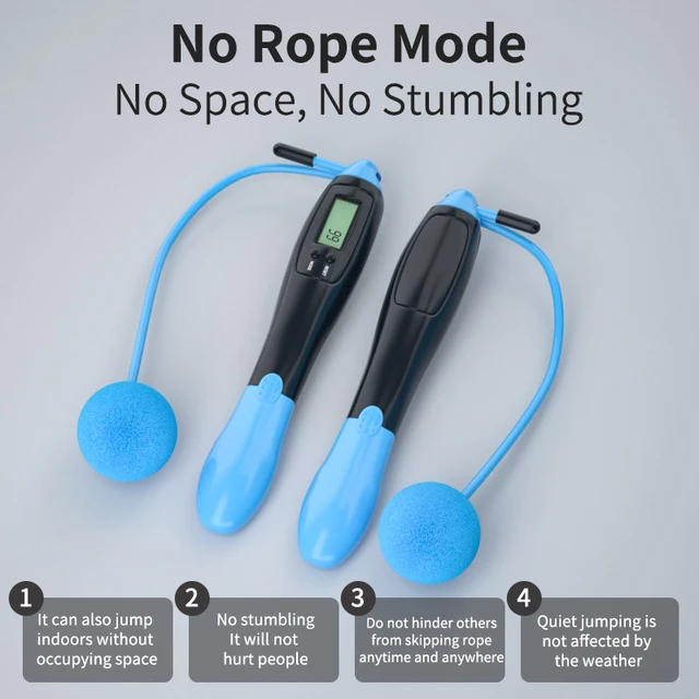 TMT Electronic Speed Jump Rope Wireless Skipping Ropes Crossfit Adjustable Bearing Cordless Ball for Workout jumping