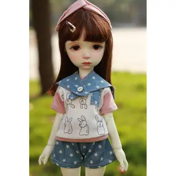 

[wamami] short sleeve shorts T-skirt set For 1/6 BJD Doll Dollfie Outfits Handmade