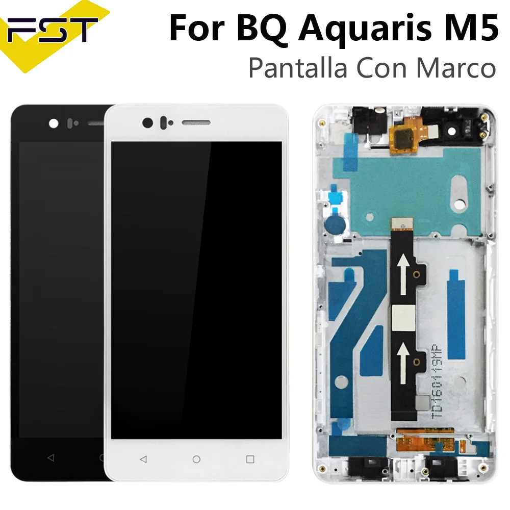 Для BQ Aquaris M5 ЖК-экран с сенсорным экраном дисплей для BQ M5 Digitzer сборка с рамкой ЖК-панель Tactil Con Марко