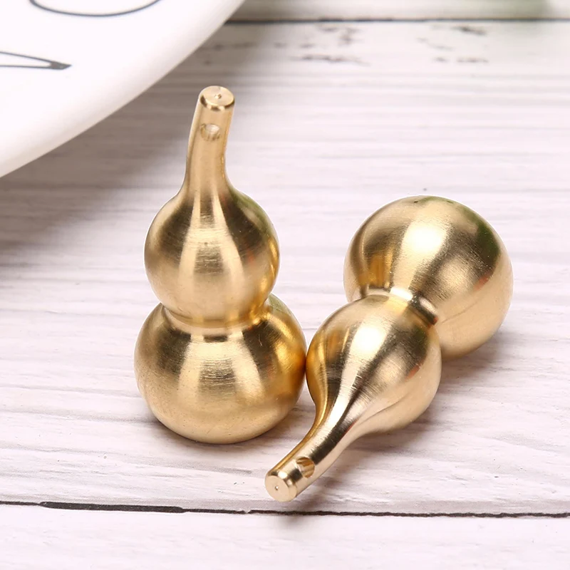 New Chinese Fengshui Copper Small Bronze Bottle Gourd Hollow Calabash Cucurbit Pendant Mini Ornament For Home Decoration | Дом и сад