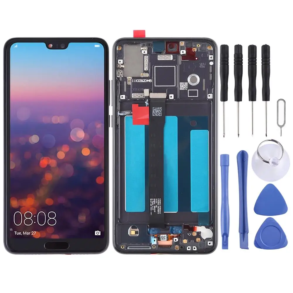 IPartsBuy ЖК-экран и дигитайзер Полная сборка с рамкой для huawei P20