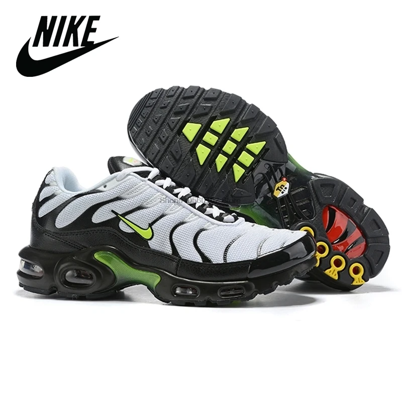 Оригинальные мужские кроссовки для бега Nike Air Max Plus TN дышащие цвет черный Size40-45