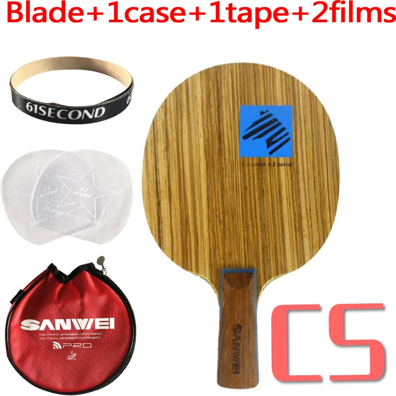 Sanwei BM-7 BM 7 BM7 5 Фанера+ 2 кевларовые лезвия для настольного тенниса для ракетки для пинг-понга - Цвет: CS  with Y 1 case