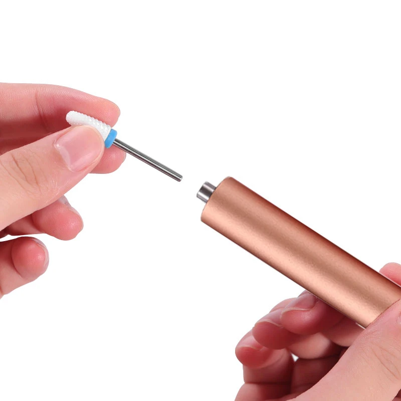 Мини шлифовальная машина usb зарядка Встроенная шлифовальная насадка для ногтей машина для удаления полировки ручка с светодиодный подсветкой