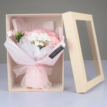 

Soap flowers Hand-made rose Santa bear Korean package bouquet of flowers Christmas and valentine's day gifts