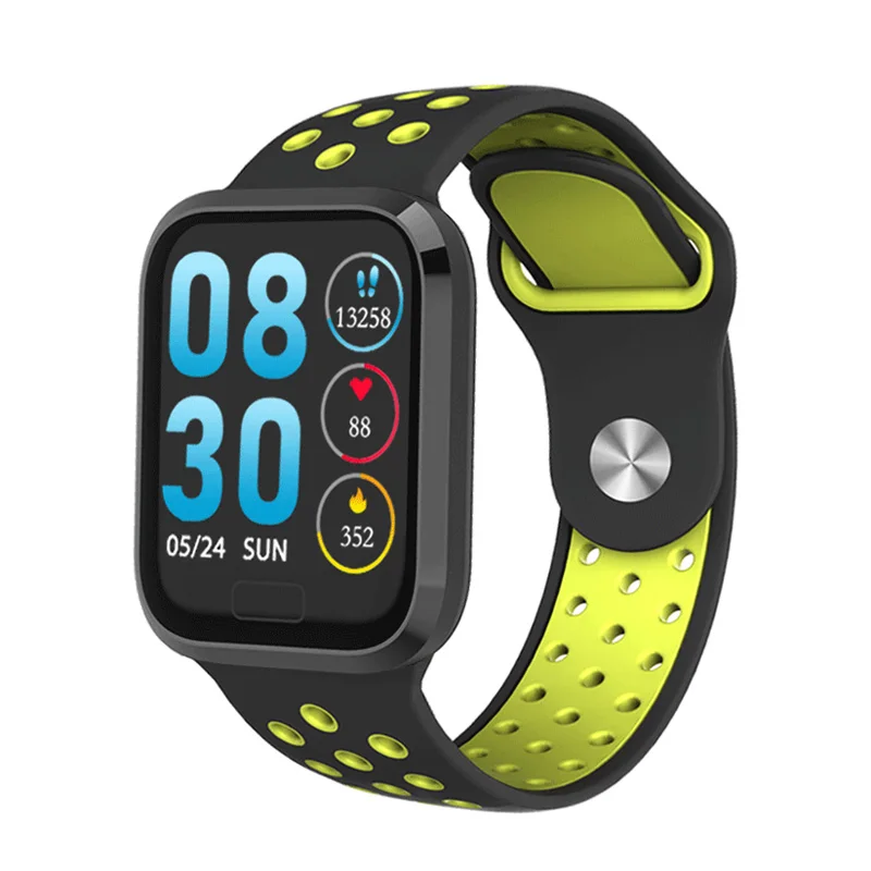 GREEN Smart Sport Watch M98 Android IOS Heart Rate Blood Pressure Bracelet Fitness Tracker Sleep Monitor Color Music Call Message Band - Цвет: GREEN