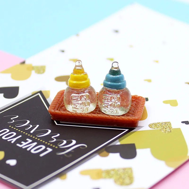 10pcs Cute 1:12 Simulation Mini Milk Bottle Feeding Bottles Miniature Baby Bottle DIY Dollhouse Miniature Accessories 5