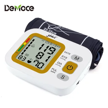 

Digital Upper Arm Blood Pressure Monitor Cuff Home BP Sphygmomanometer Automatic English Voice LCD PR Tonometer Heart Rate Meter