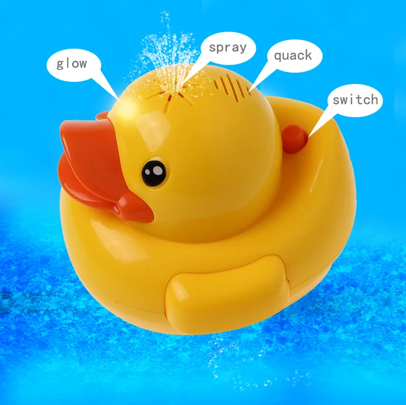 118960 Игрушки для ванны, маленькая Желтая утка, Детские Игрушки для ванны, Электрический спринклер, светильник, музыкальный спринклер, детские игрушки, индукционные спринклеры, ротат - Цвет: 118960