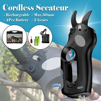 

Pruning Shears 12V Wireless Cordless Electric Rechargeable Scissors Tree Garden Tool branches Pruning Tools w/ 4 Li-ion Battery