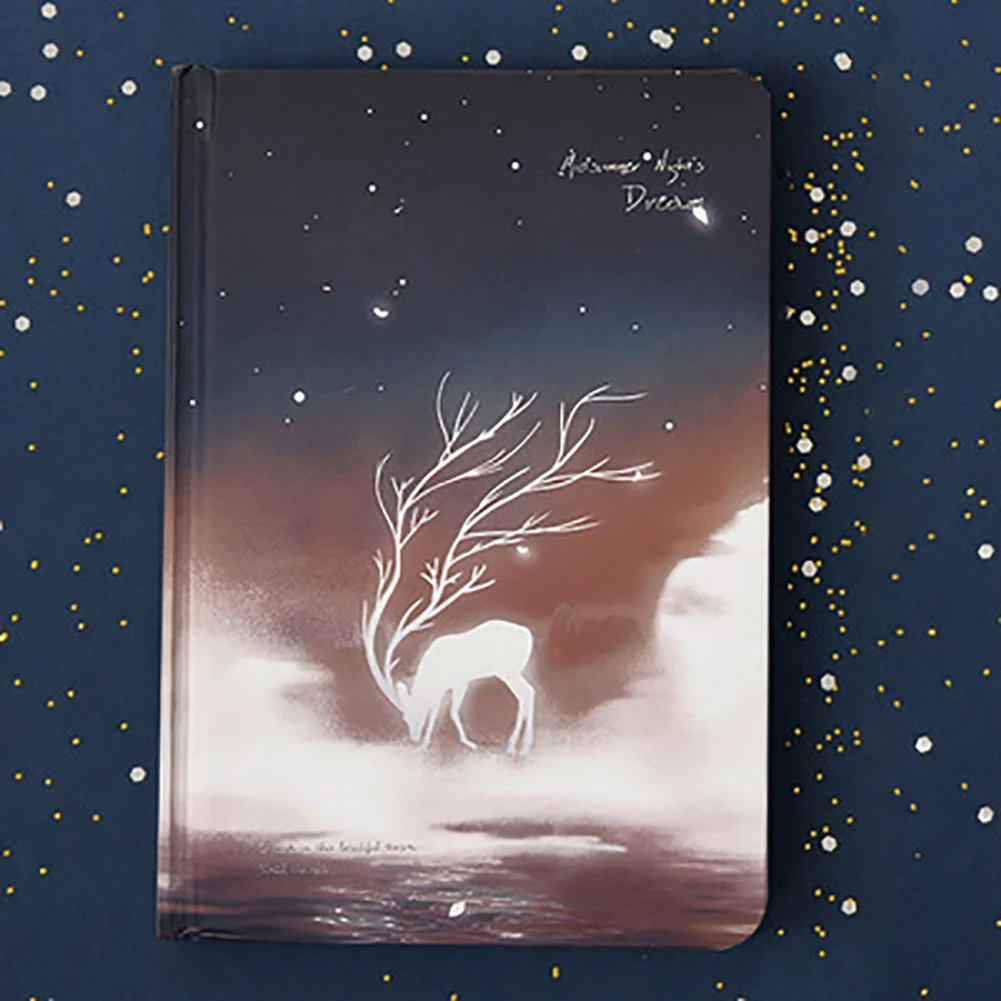 Lake Moon Elk Schedule Notebook Luminous Notepad Diary Book School Office Stationery Lake Moon Elk Schedule Notebook Luminous Notepad Diary Book School Office Stationery