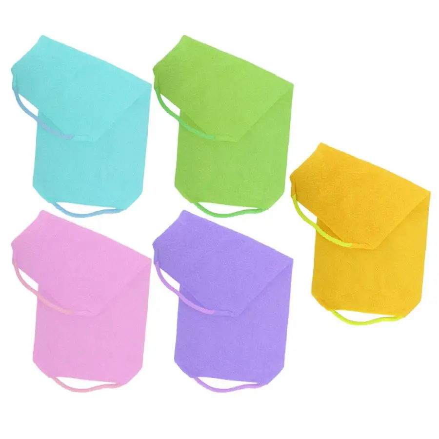 Bath Bombs Exfoliating Rubbing Washcloth Elastic Shower Body Scrub Cleaning Massage Bath Towel Strap Body Cleaning Towel 2